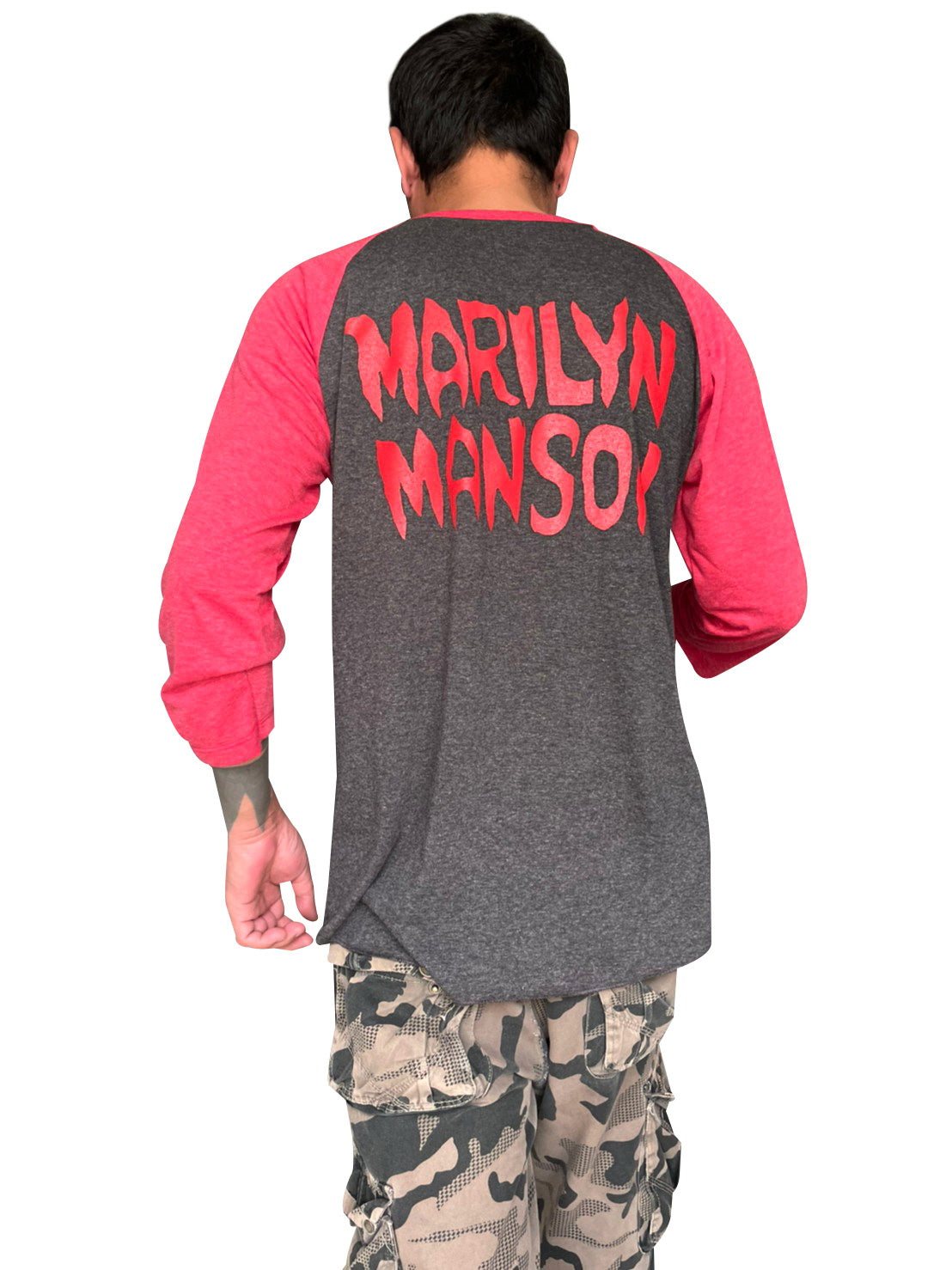 Marilyn Manson Tour Mens Raglan T-Shirt