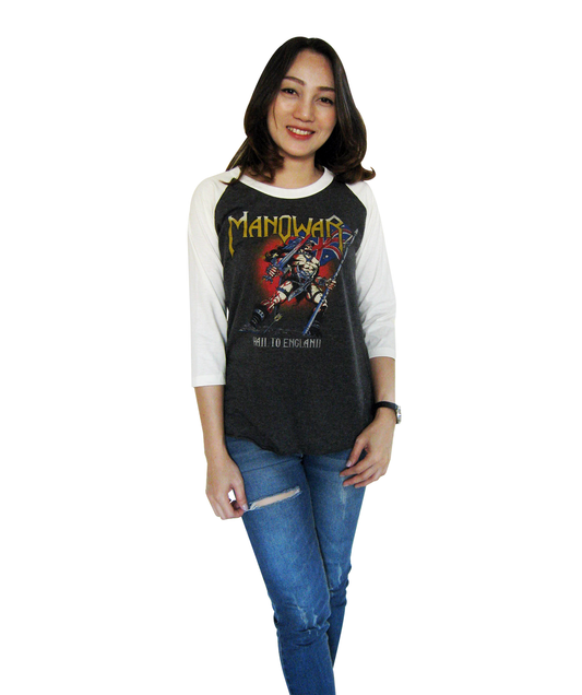 Manowar Hail to England Womens Raglan T-Shirt