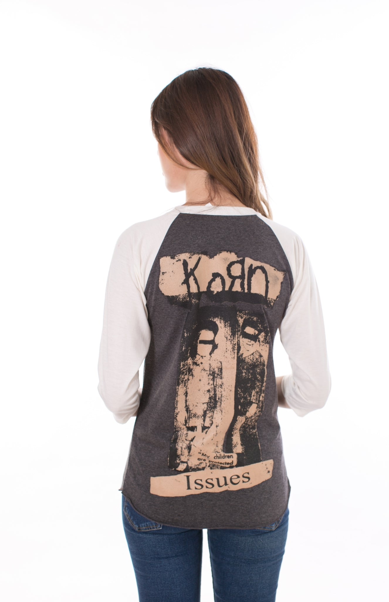 90s Korn Rock Issues Womens Raglan T-Shirt