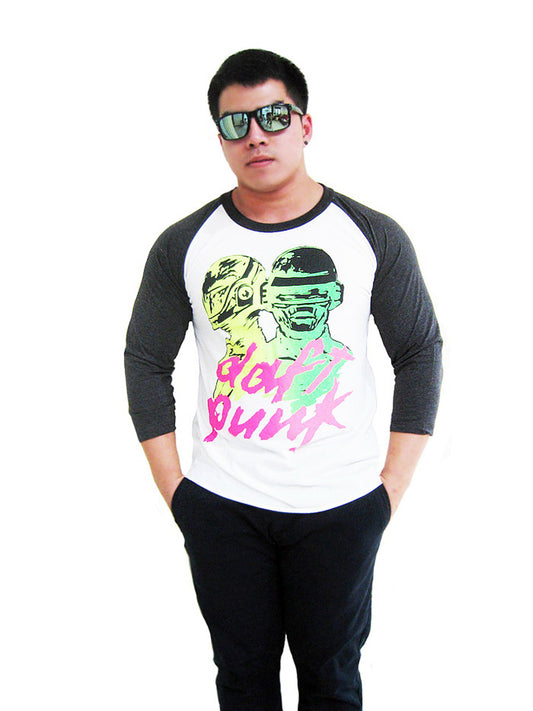 Daft Punk DJ Electronic Techno Punk Raglan Mens T-Shirt