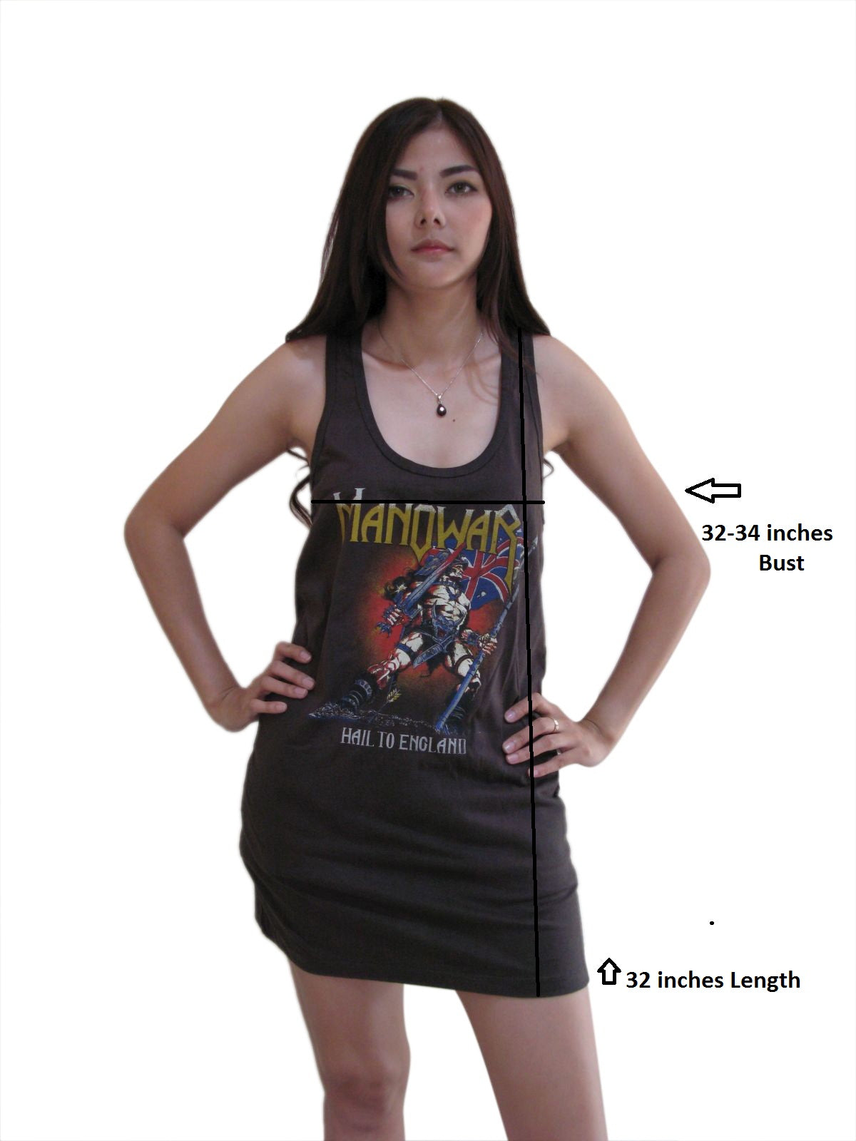 Manowar Hail to England Womens Mini Dress Tank Top