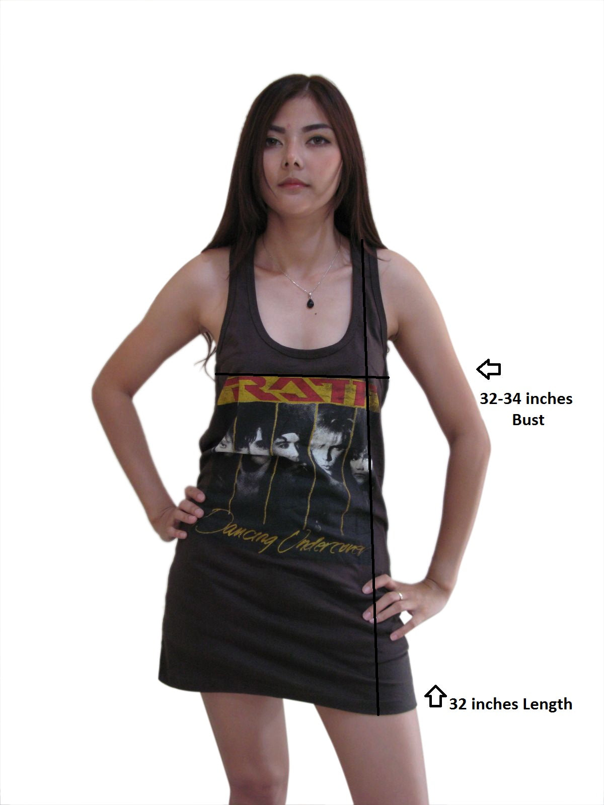 RATT Dancing Undercover Womens Mini Dress Tank Top