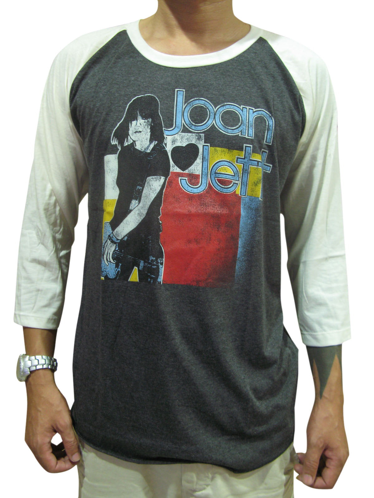 JOAN JETT BLACKHEARTS Mens Raglan T-Shirt