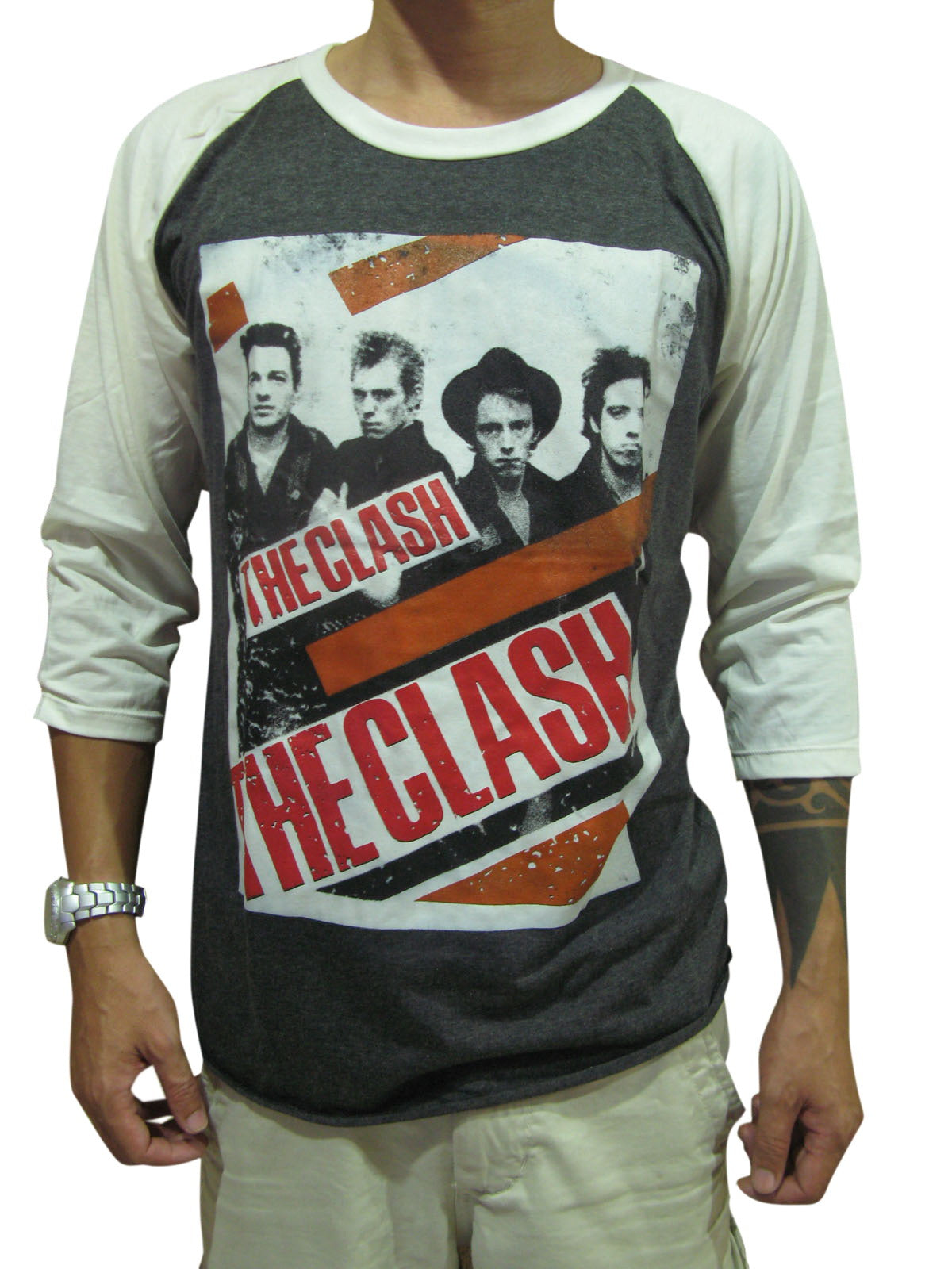 The Clash Band Rock Raglan Mens T-Shirt