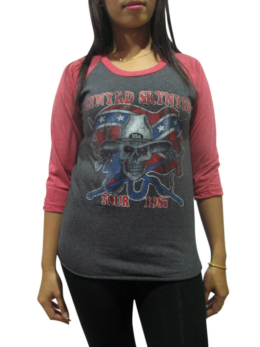 LYNYRD SKYNYRD Metal Rock Womens Raglan T-Shirt