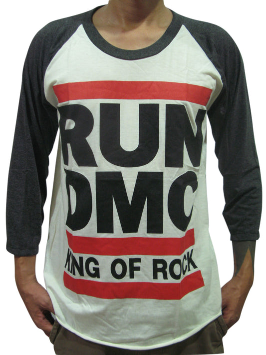 RUN DMC King Of Rock Hip Hop Mens Raglan T-Shirt