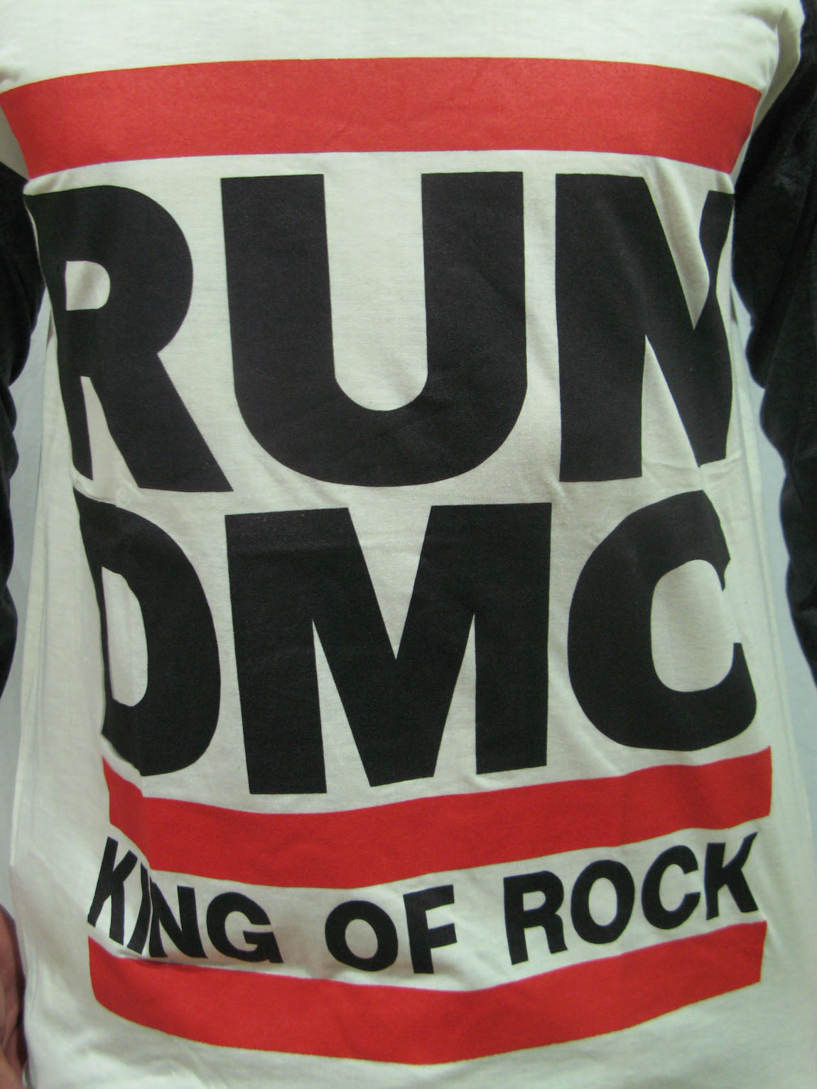 RUN DMC King Of Rock Hip Hop Mens Raglan T-Shirt