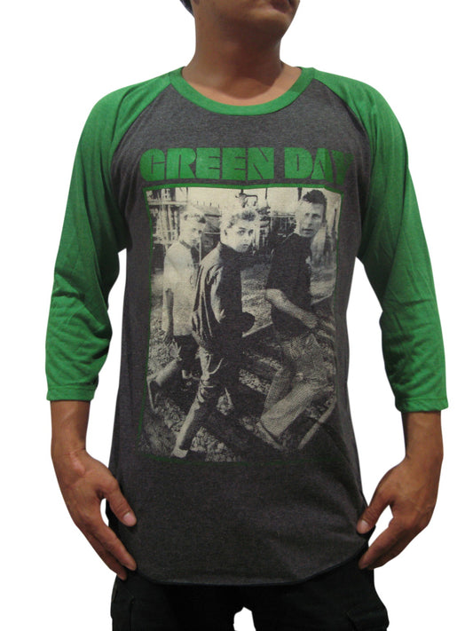 Green Day American Idiot Mens Raglan 3/4 Sleeve T-Shirt