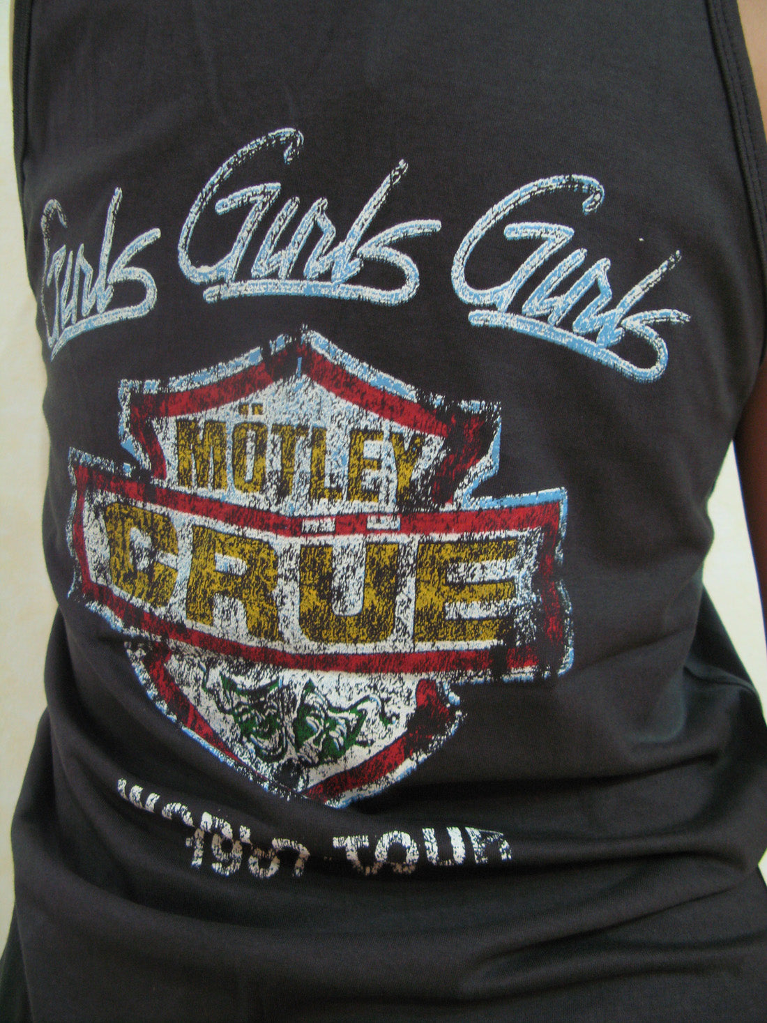 Motley Crue Girls Girls Girls World Tour'87 Womens Tank Top T-Shirt