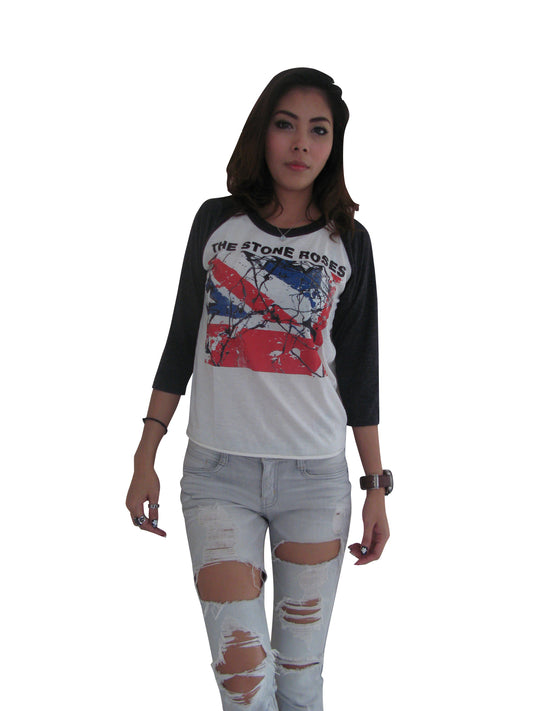 The Stone Roses Band Womens Raglan T-Shirt