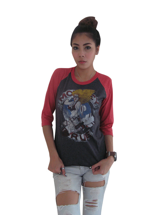 Motley Crue Girls Girls Girls Womens Raglan T-Shirt