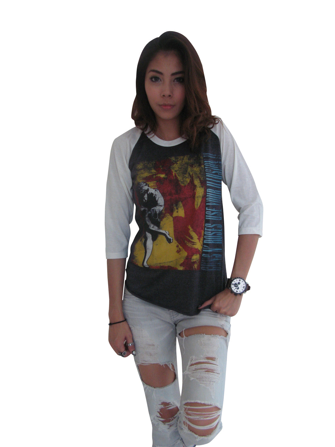 Guns N’ Roses Use Your Illusion Womens Raglan T-Shirt