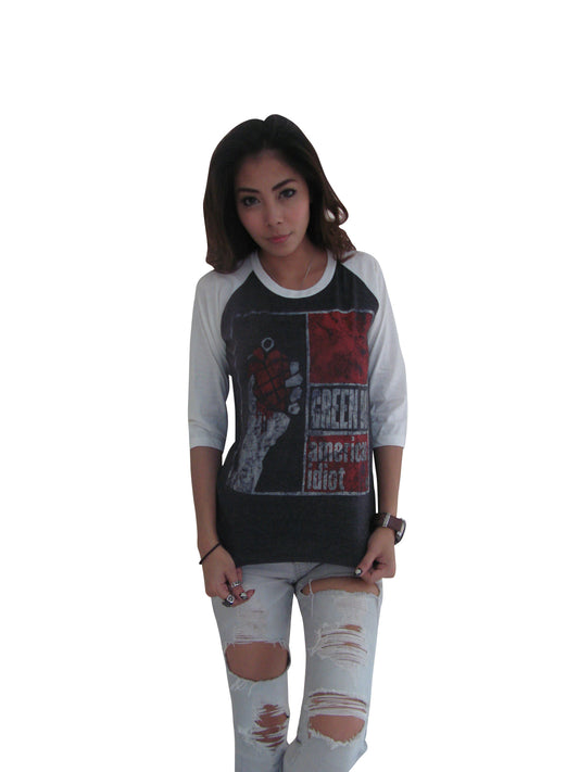 Green Day American Idiot Womens Raglan T-Shirt