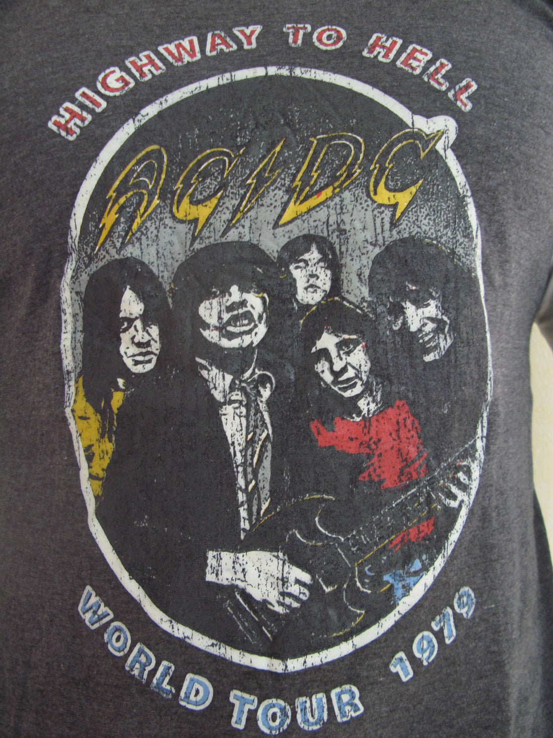 AC/DC World Tour 1979 Highway to Hell Mens Raglan T-Shirt