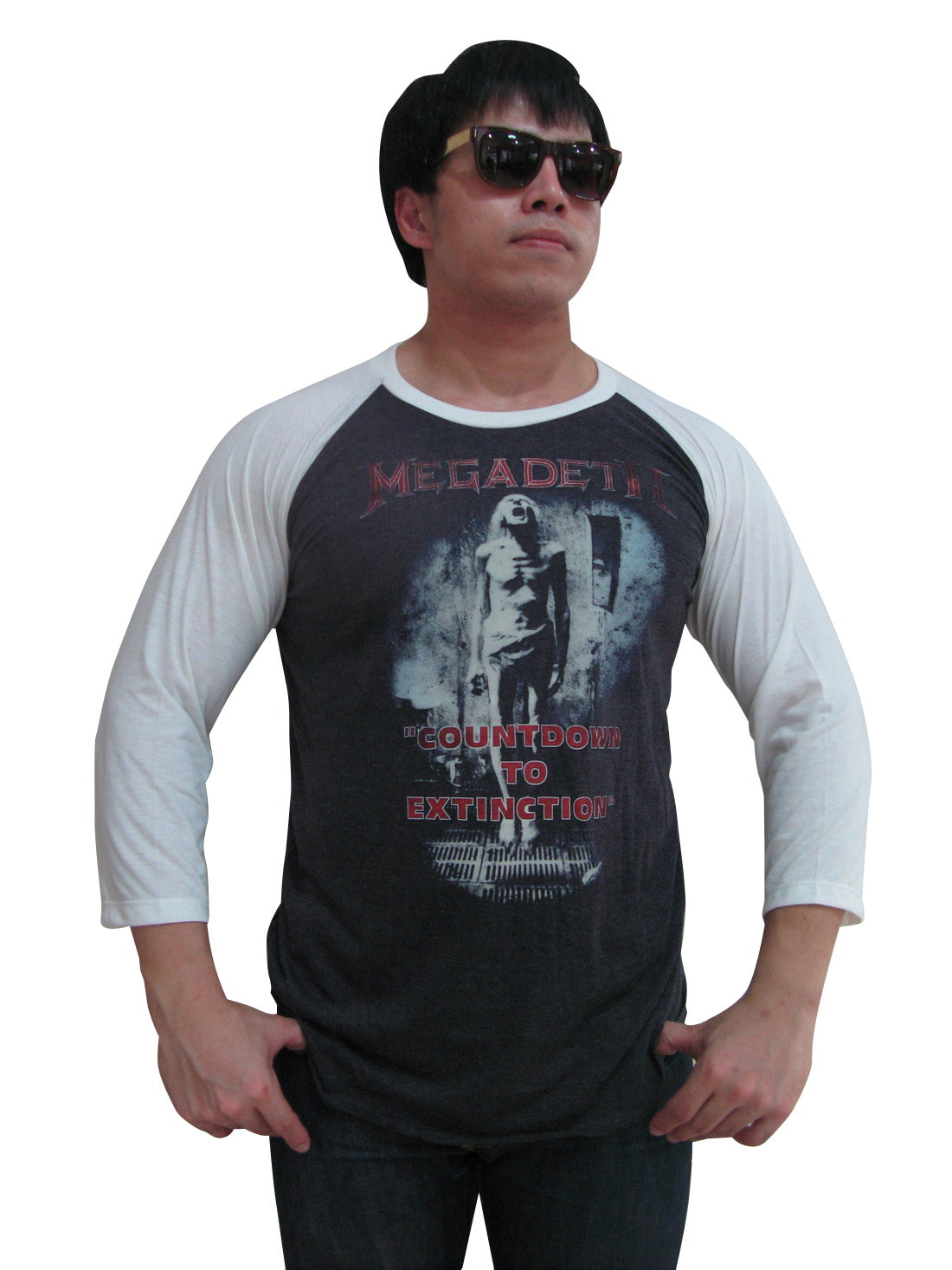 Megadeth Countdown To Extinctio Mens Raglan T-Shirt