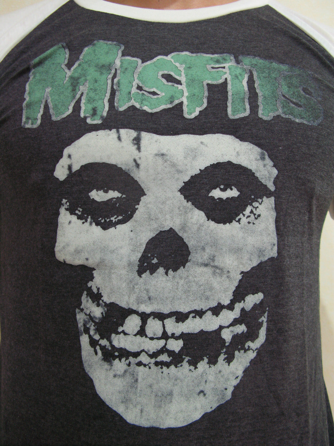 Misfits Skull Psychobilly Horror Raglan Mens T-Shirt