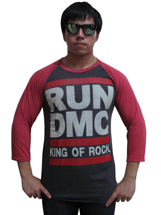 RUN DMC King Of Rock Mens Raglan T-Shirt