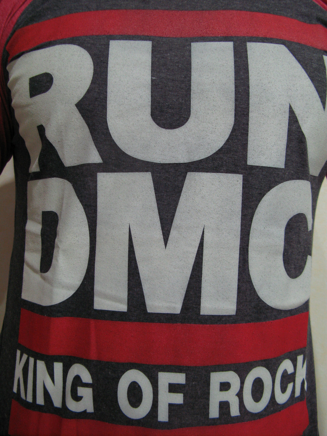 RUN DMC King Of Rock Mens Raglan T-Shirt