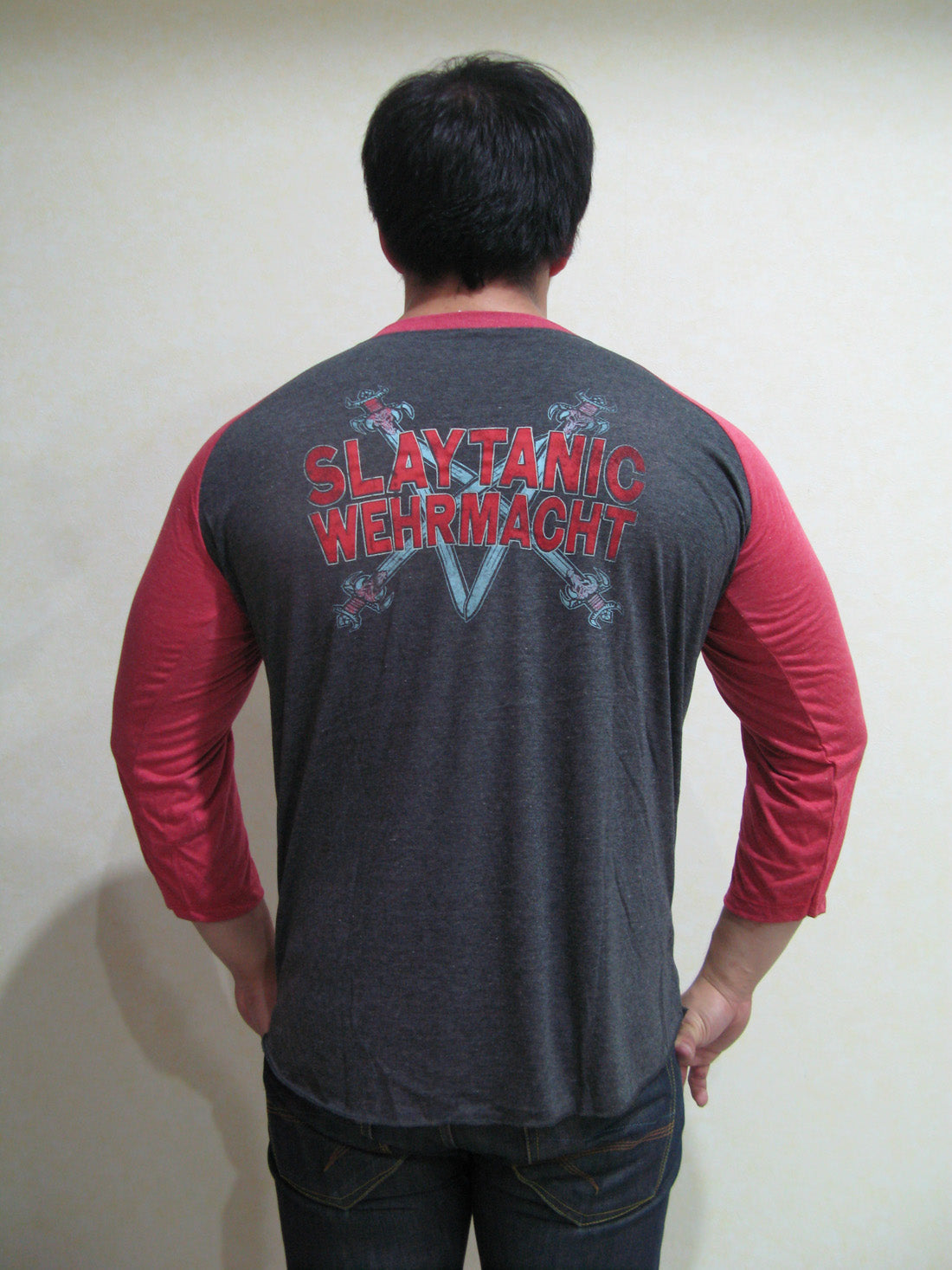 1990 Slayer Slaytanic Wehrmacht Mens Raglan T-Shirt