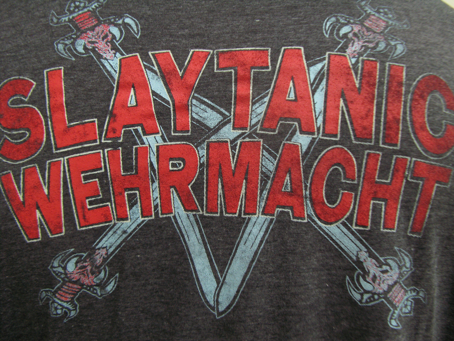 1990 Slayer Slaytanic Wehrmacht Mens Raglan T-Shirt