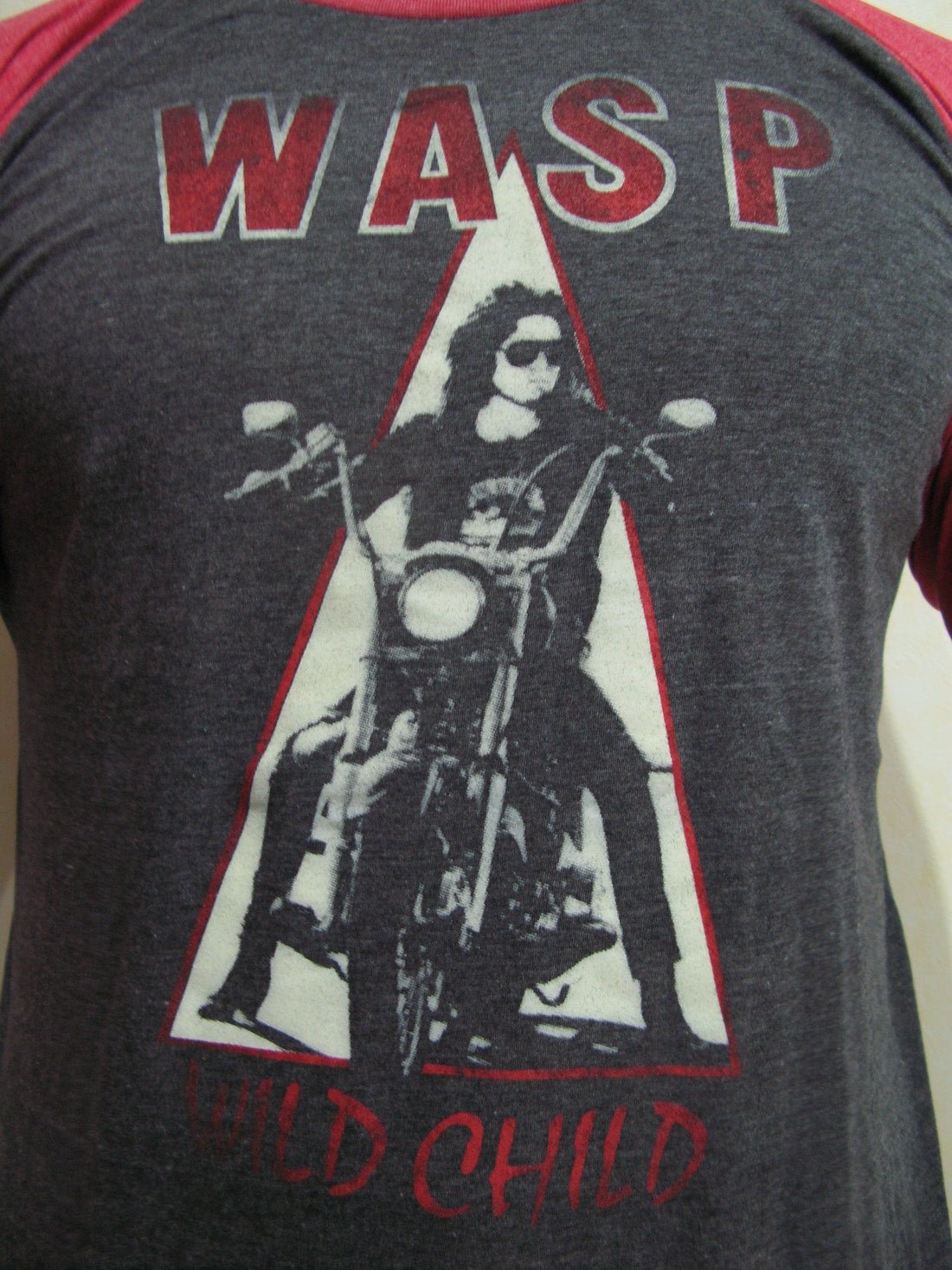 W.A.S.P Wild Child'85 Metal Rock Mens Raglan T-Shirt