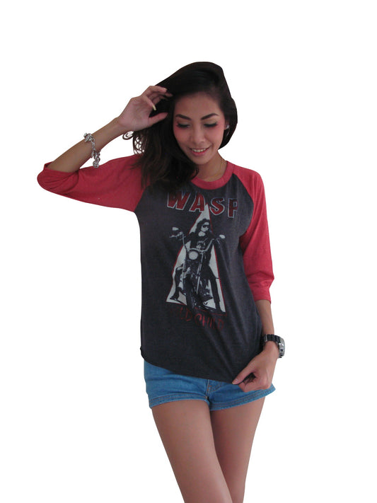 W.A.S.P Wild Child'85 Womens Raglan T-Shirt