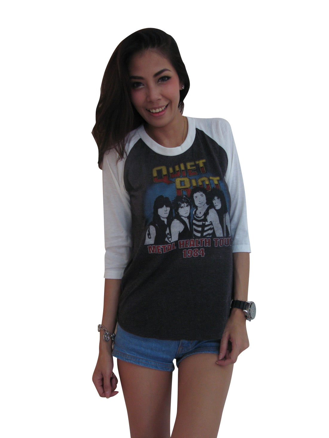 Quiet Riot Metal Health Tour'84 Womens Raglan T-Shirt