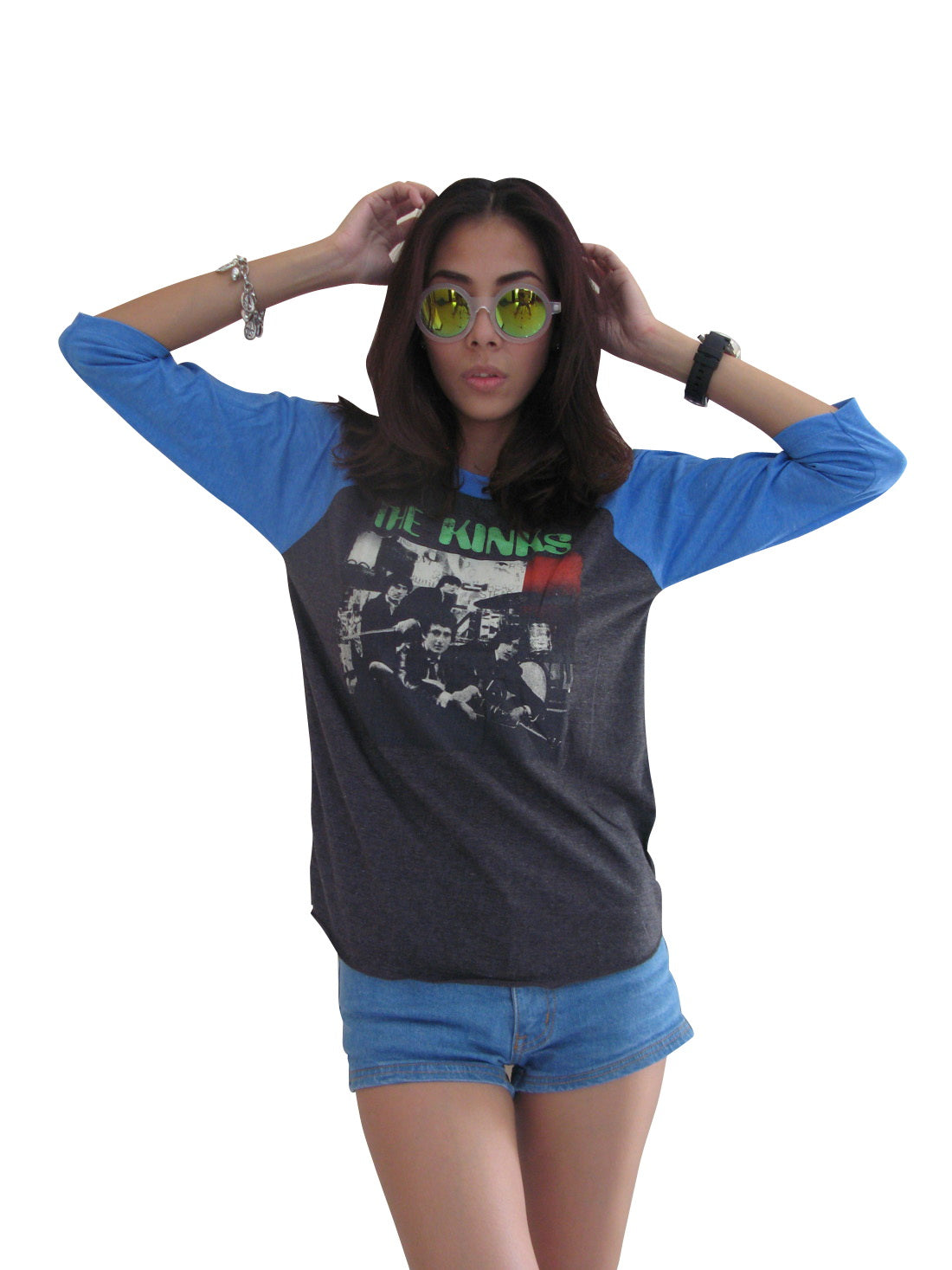 The Kinks Band 80's Tour Women Raglan T-Shirt