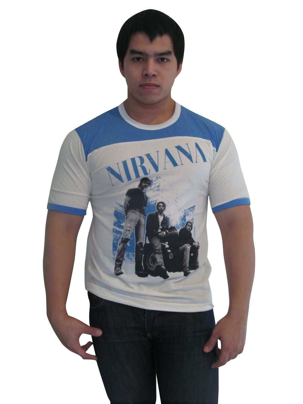 Nirvana Kurt Cobain Mens Ringer T-Shirt