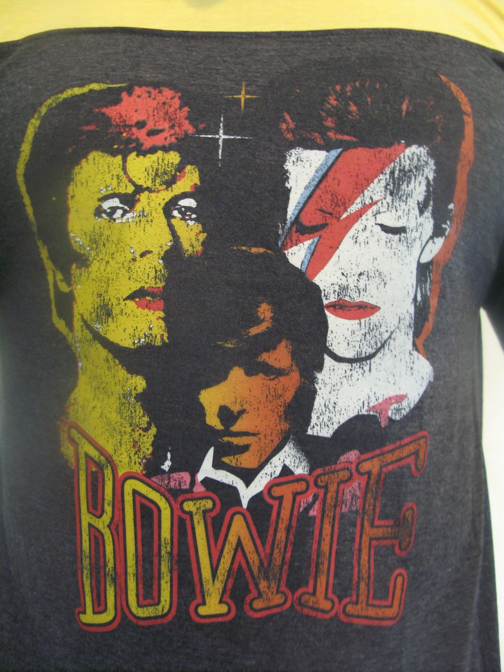 David Bowie Changing Image Men's Ringer T-Shirt