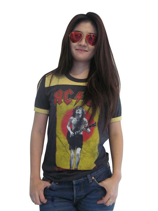 AC/DC For Theose About To Rock Womens Ringer T-Shirt