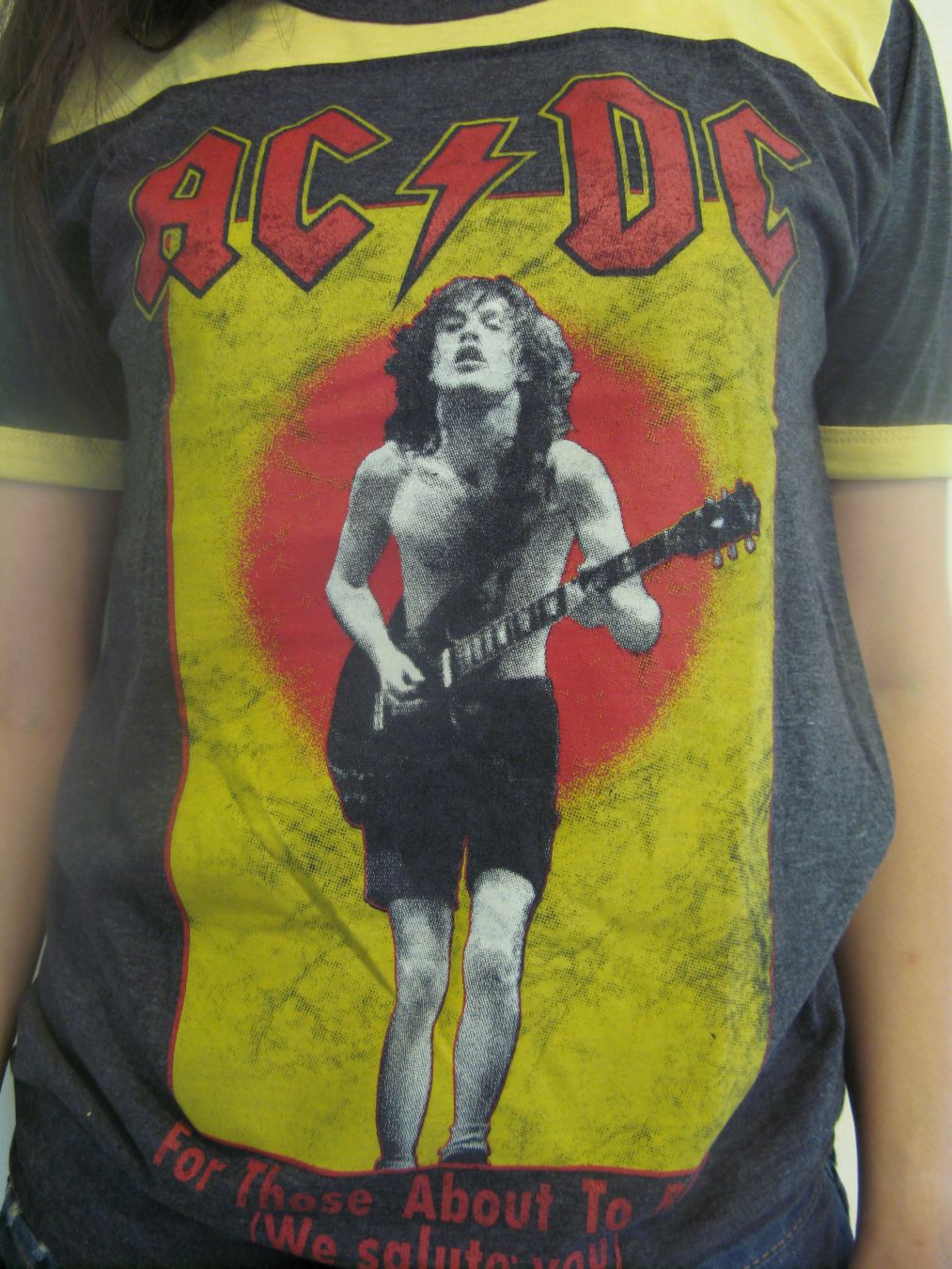 AC/DC For Theose About To Rock Womens Ringer T-Shirt